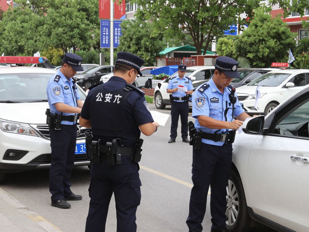 Police officers investigating a crime scene in Kansas City