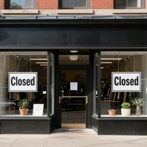 Closed storefront of a discount retailer in Kansas City