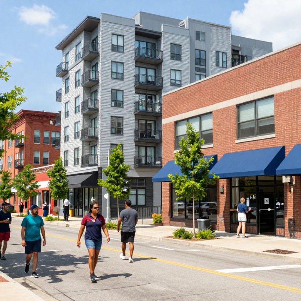 Urban development on 39th Street in Kansas City