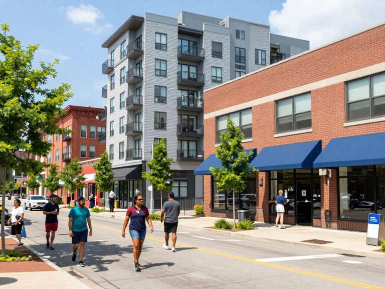 Urban development on 39th Street in Kansas City