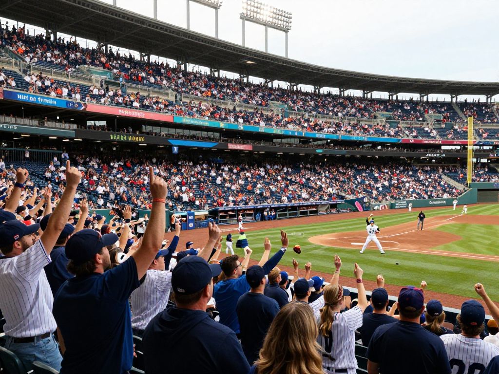 Fans celebrating during a Kansas City Royals game