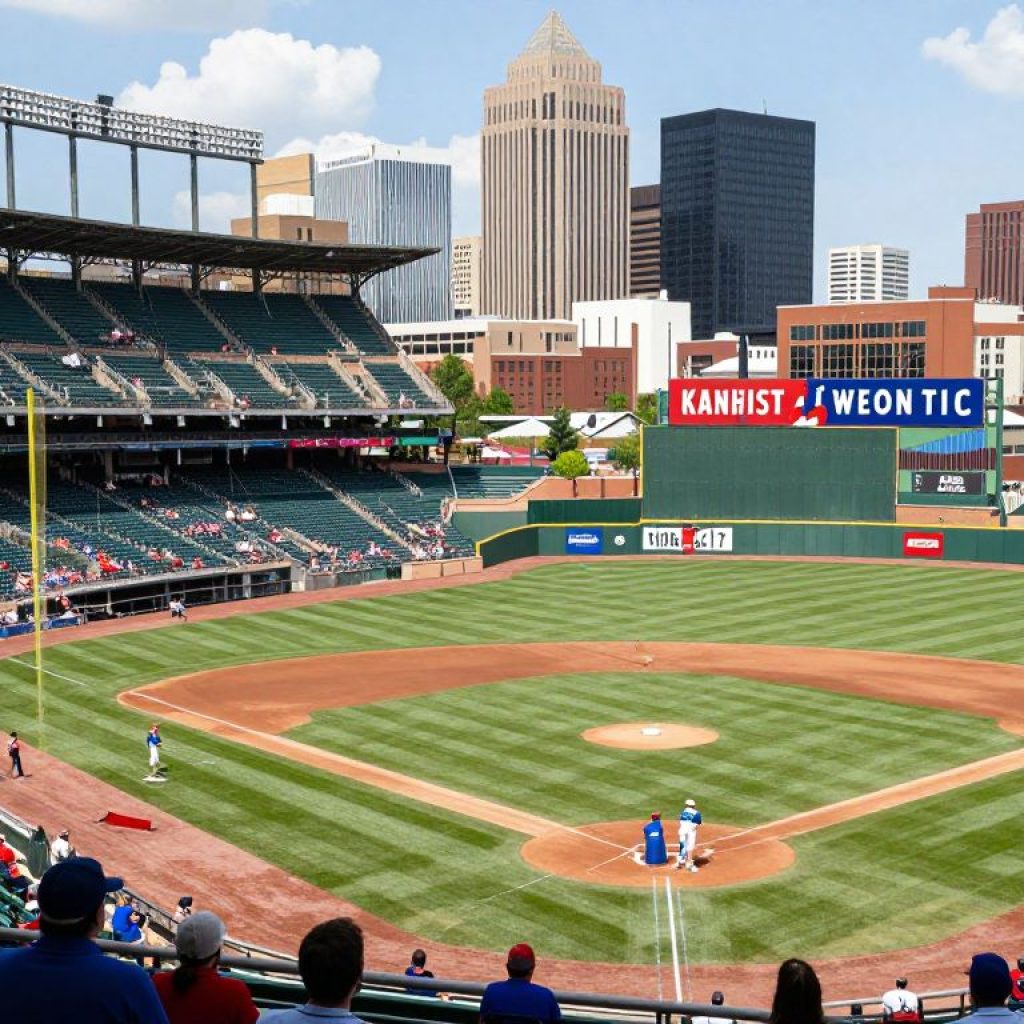 A depiction of a new stadium concept for the Kansas City Royals.