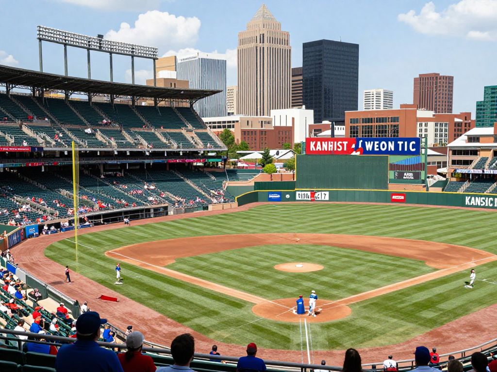 A depiction of a new stadium concept for the Kansas City Royals.