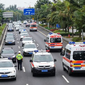 Emergency response at a highway shooting scene in Kansas City