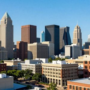 Kansas City skyline showcasing financial institutions