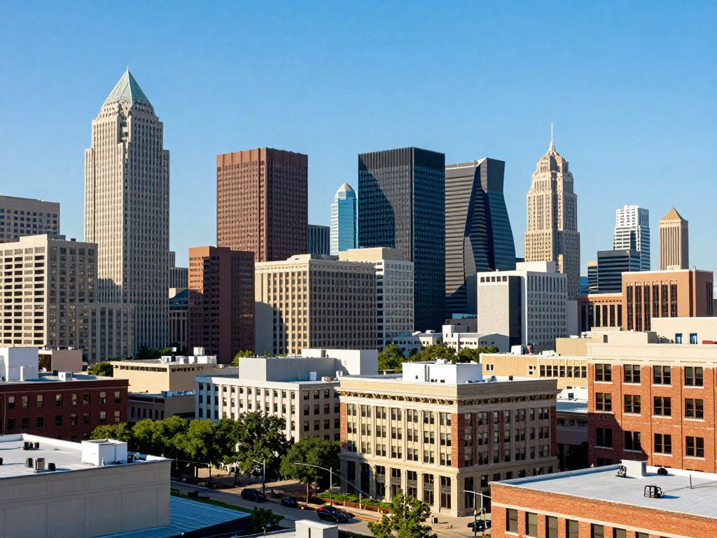 Kansas City skyline showcasing financial institutions