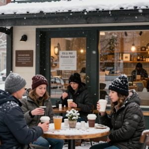 Small business in Kansas City during winter weather
