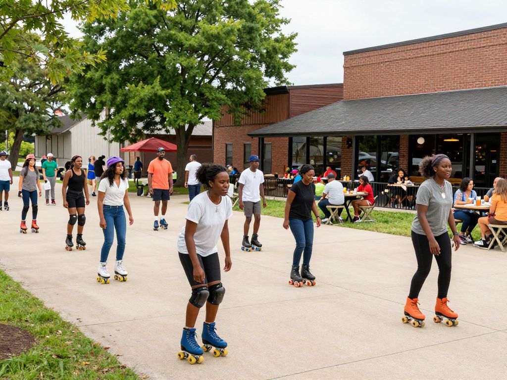 Community members enjoying Kansas City's weekend events including skate night, Eagle Days, and Restaurant Week.