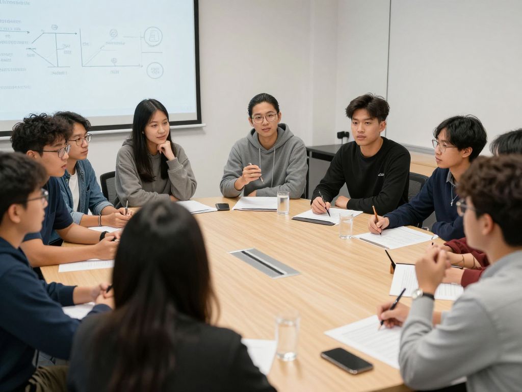 Students collaborating in a leadership workshop in Kansas City