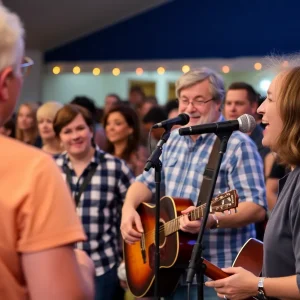 Local community event highlighting humor and music in Riverside