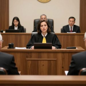 Courtroom discussing Missouri abortion rights case