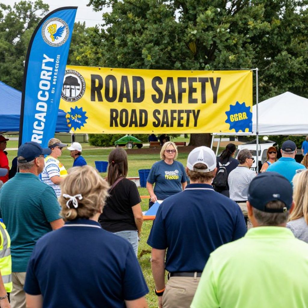 Community celebration event in Missouri promoting traffic safety.