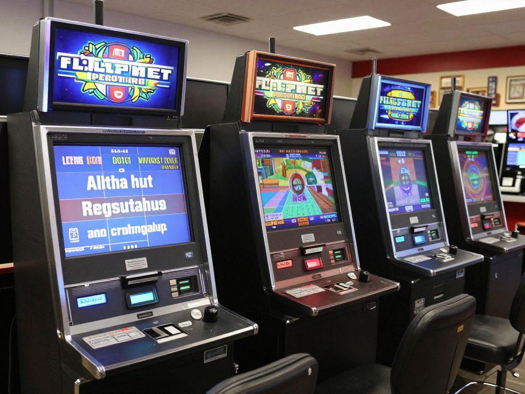 Video lottery machines in a restaurant setting
