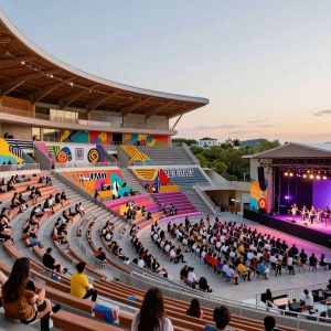 Rendering of the Morton Amphitheater in Riverside, MO