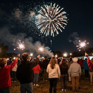Families celebrating during a community event in Northeast Johnson County