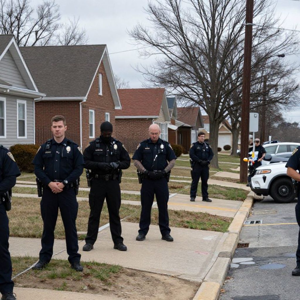 Police scene in Kansas City's Northland area during an investigation