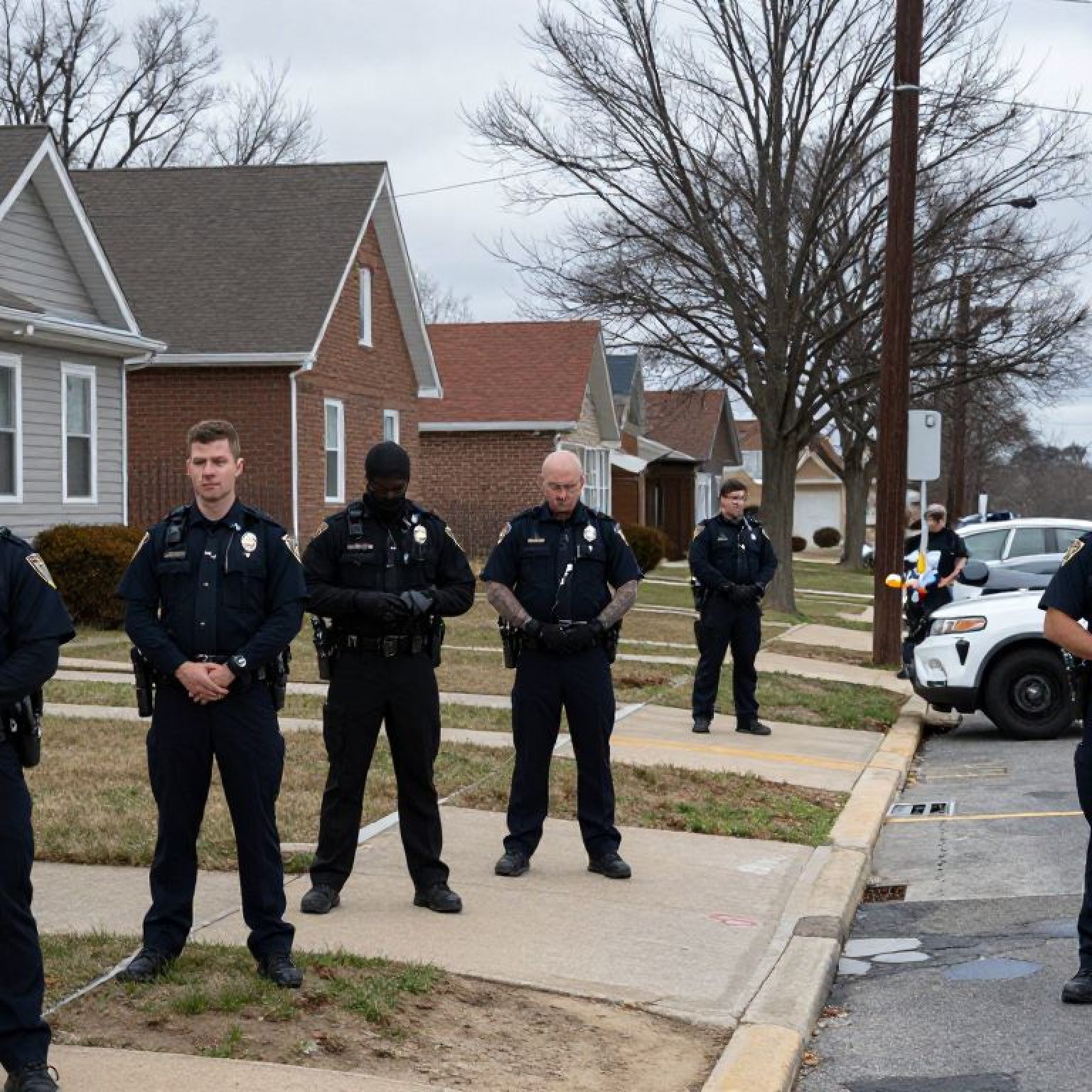 Police scene in Kansas City's Northland area during an investigation