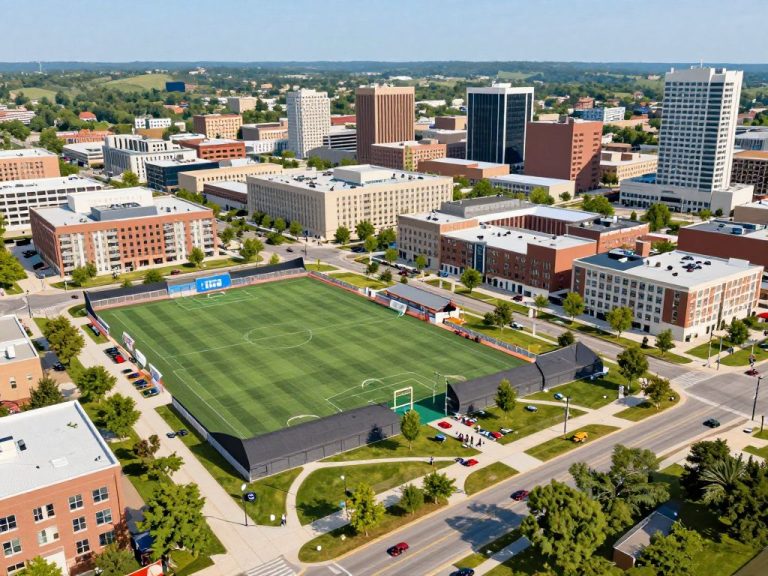 Illustration of Olathe development including Chiefs headquarters and mixed-use facilities