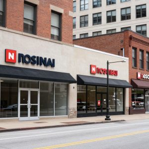 Kansas City retail landscape with local shops and closed furniture stores