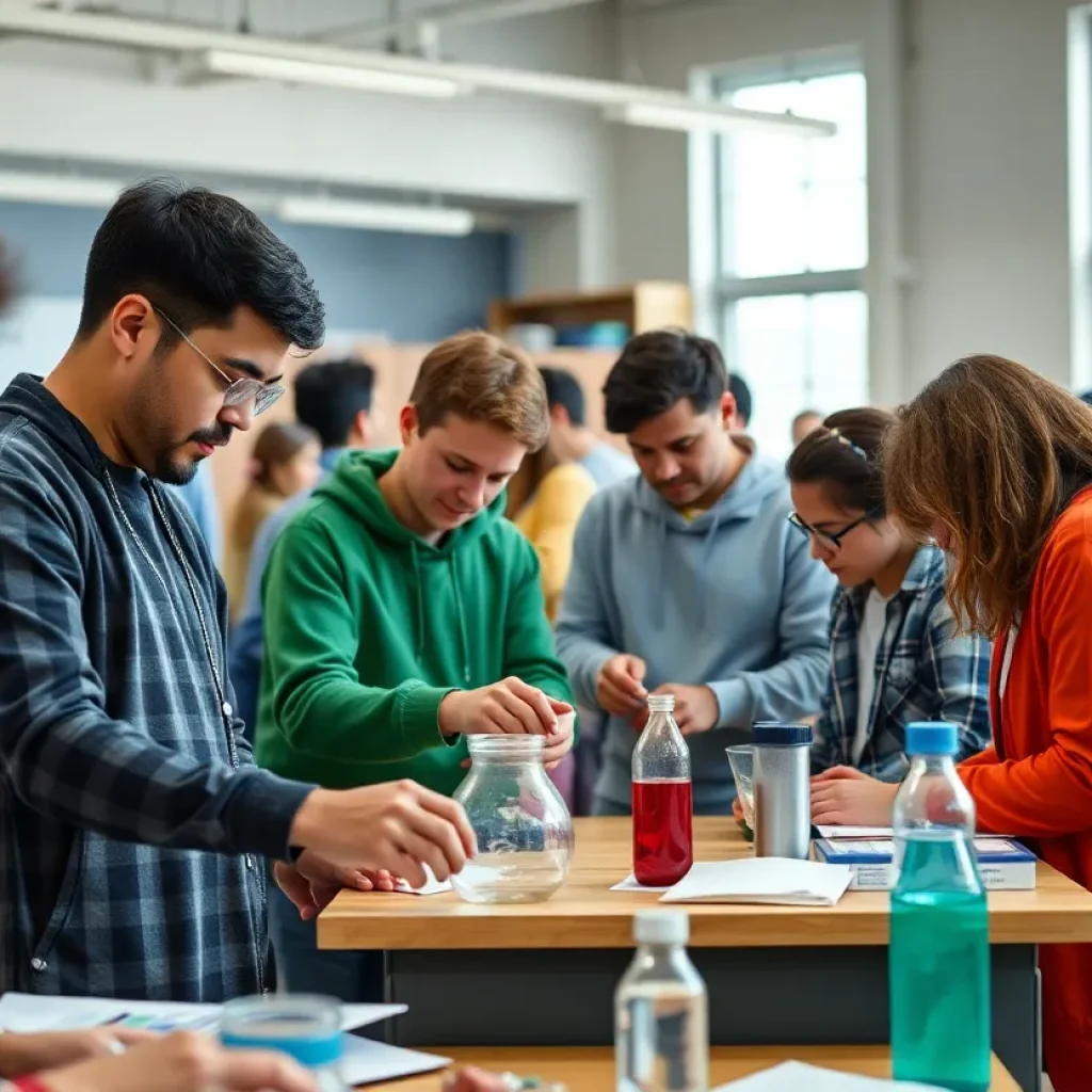 Participants engaged in a science workshop in Kansas City.