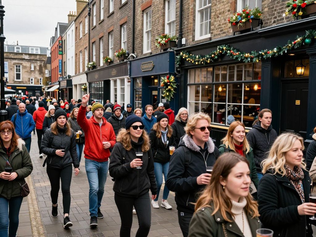 People enjoying the Anti-Valentine's Day pub crawl in Westport