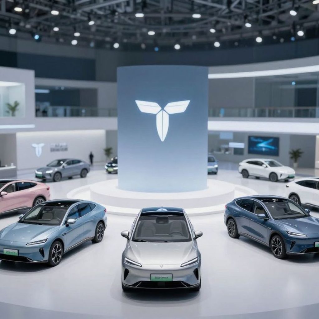 Illustration of electric vehicles and automotive innovation