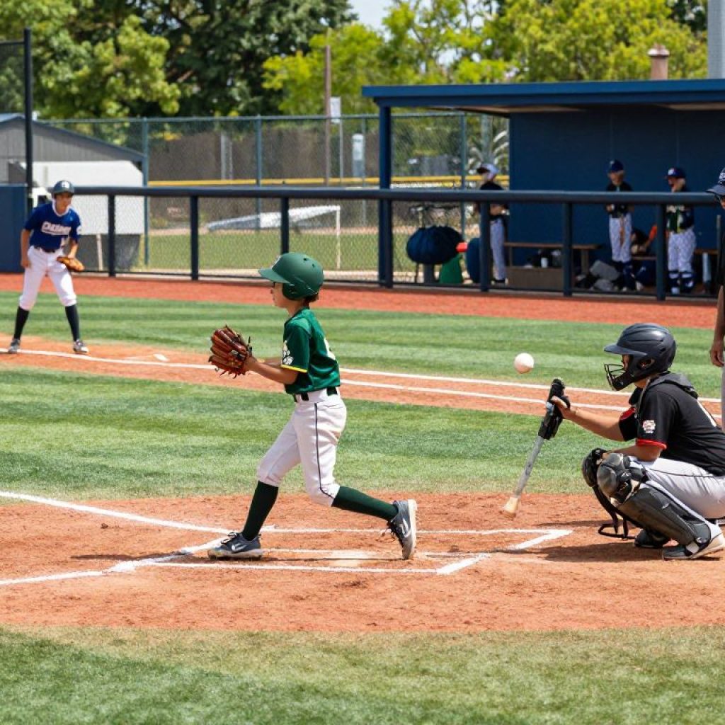 Young baseball players training at Premier Baseball KC in Overland Park