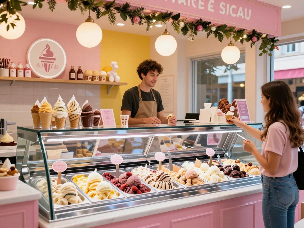 Exterior view of Betty Rae's Ice Cream shop during the grand opening in Lee's Summit