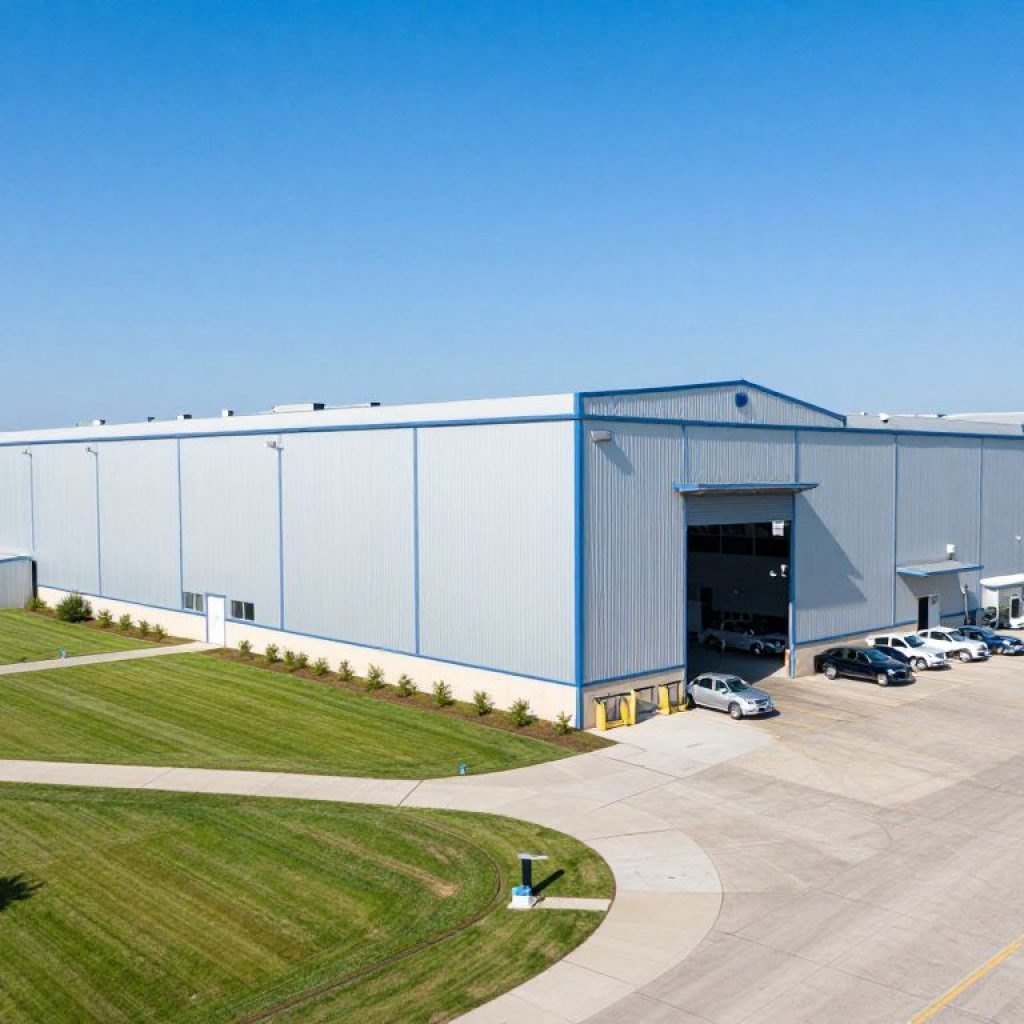 Aerial view of Building 7 Industrial Warehouse in South Kansas City