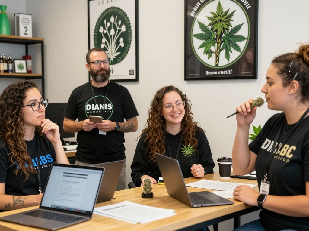 Business owners discussing cannabis regulations in Kansas City