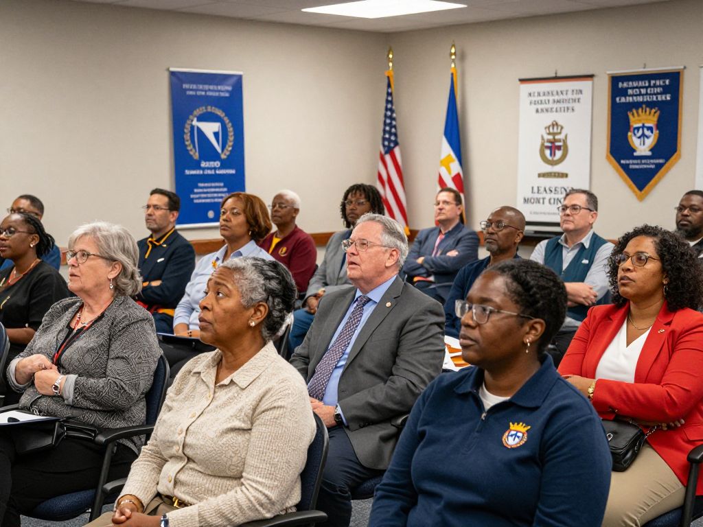 Residents of Kansas City discussing civic engagement at a local meeting