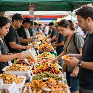 Vibrant food market during Food Biz Con in Kansas City