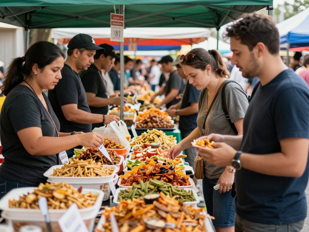Vibrant food market during Food Biz Con in Kansas City