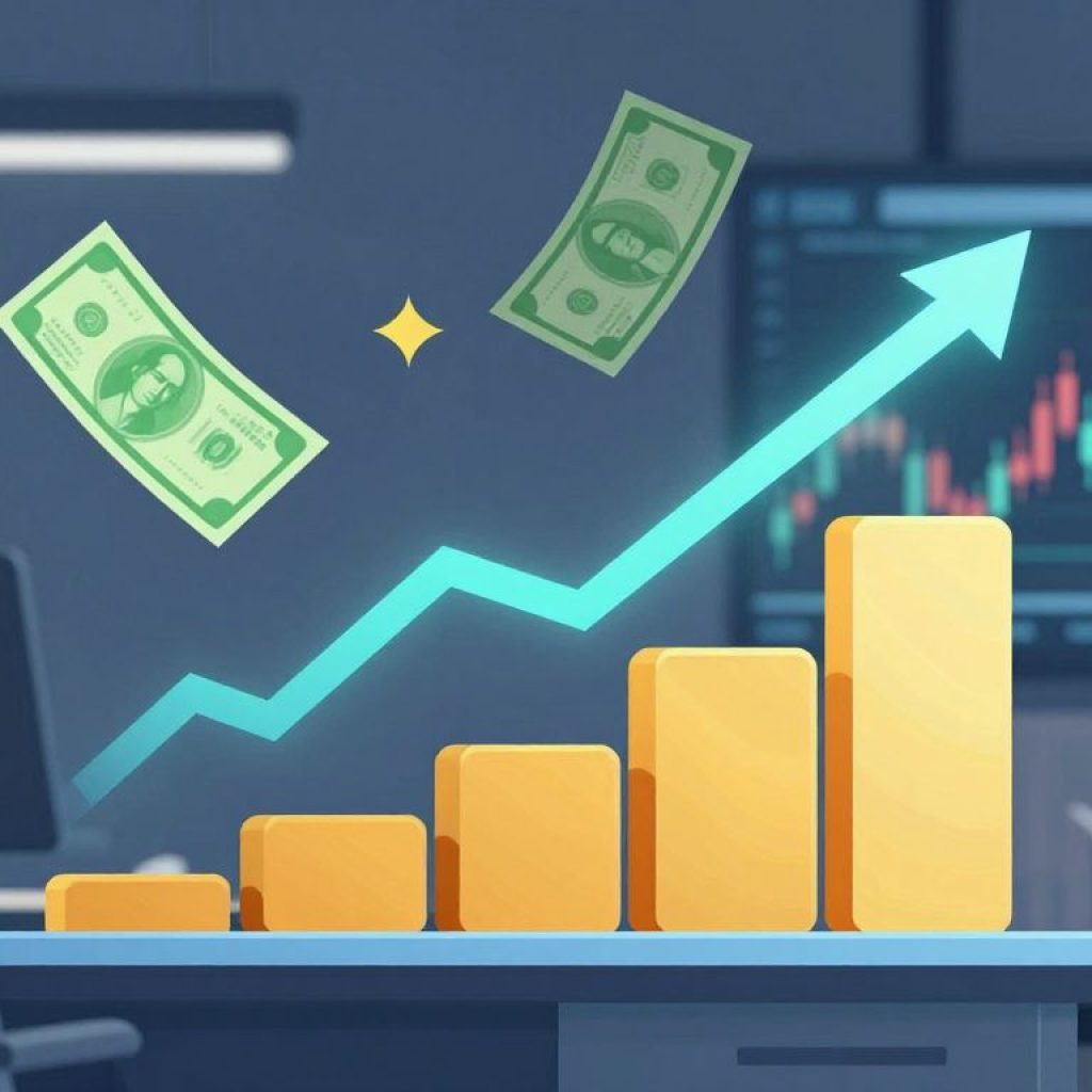 Illustration representing financial growth and stability