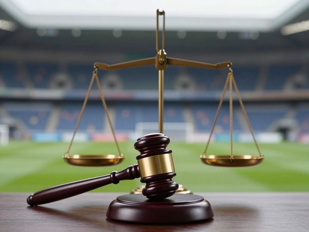 Abstract image depicting justice and accountability with a gavel and scales