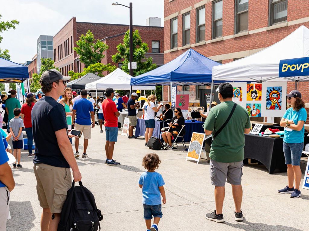 Community members participating in events in Kansas City