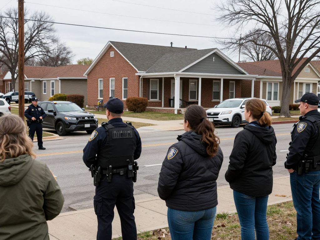 Kansas City neighborhood with police responding to a shooting incident