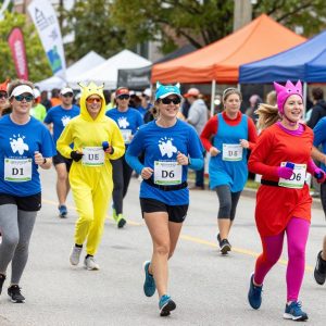 Runners participating in the Kansas City Undie Run for charity