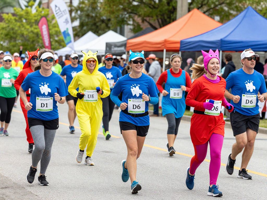 Runners participating in the Kansas City Undie Run for charity