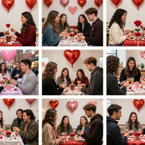 Collage of Valentine's Day events in Kansas City