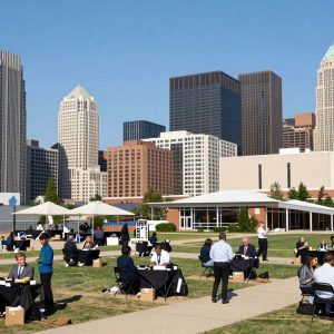 Kansas City skyline with modern business buildings