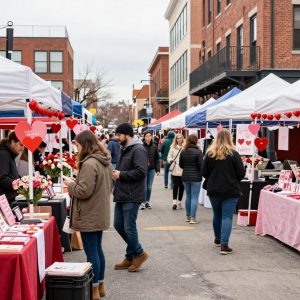 Valentine's market featuring local vendors in Kansas City