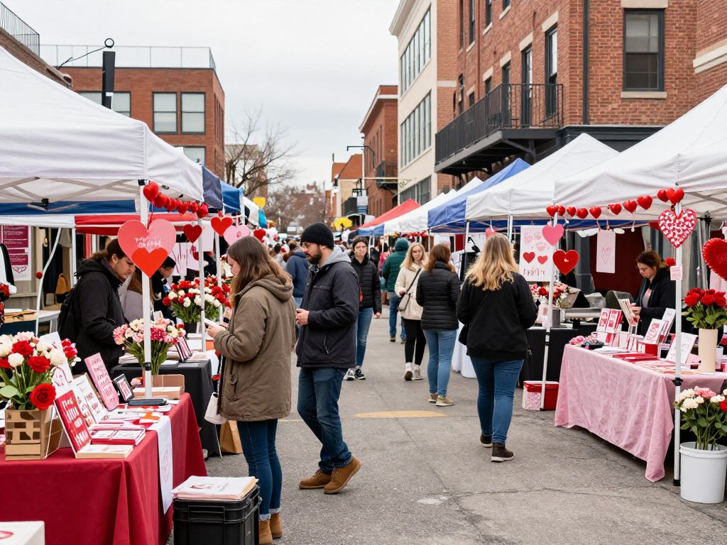 Valentine's market featuring local vendors in Kansas City