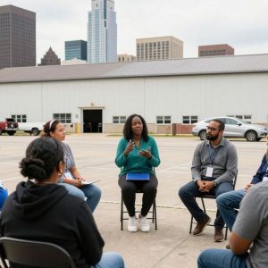 Community engagement in Kansas City regarding warehouse sale