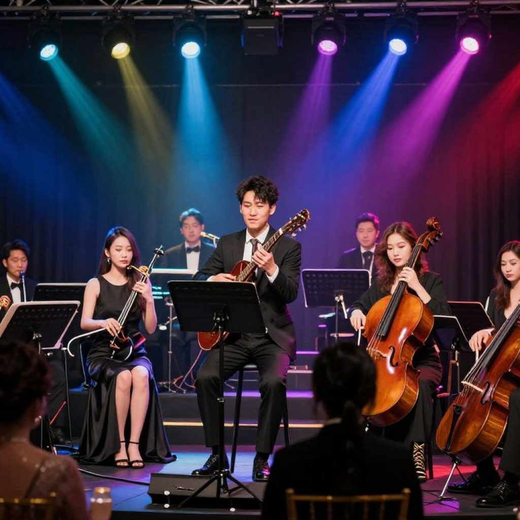 Musicians performing at the MusiCares Gala event