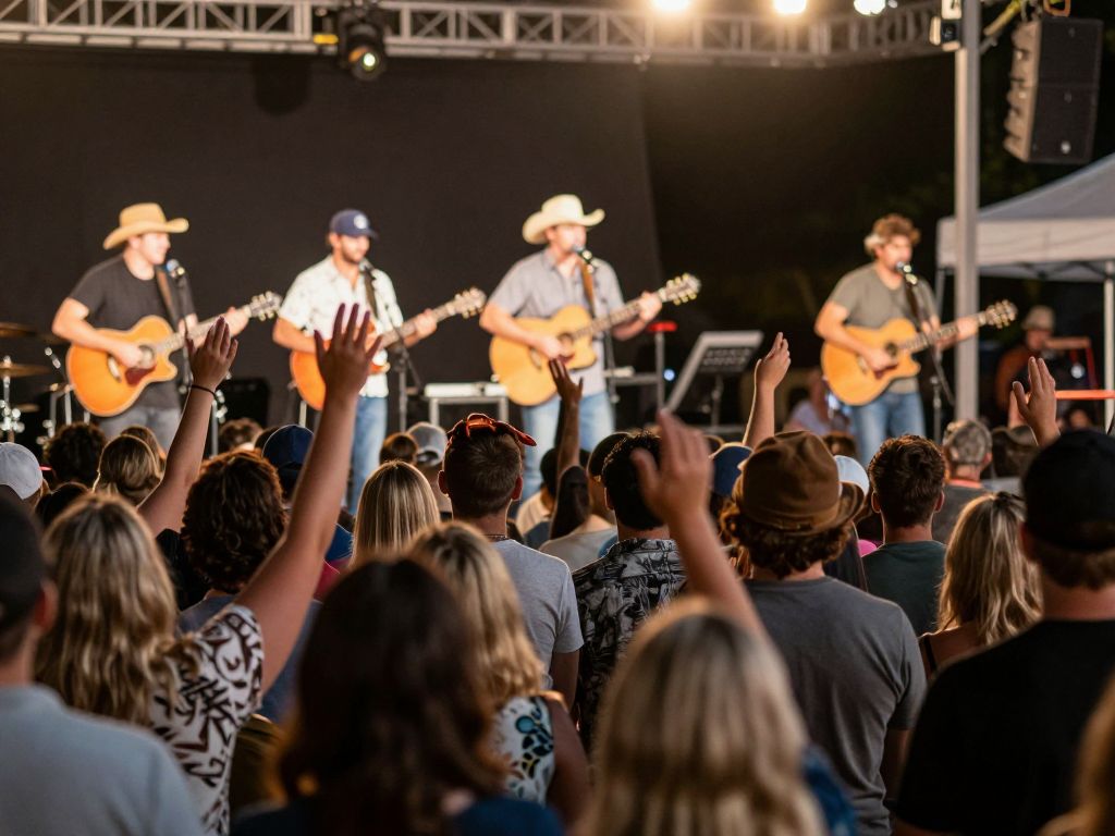 Fans enjoying a live concert by Megan Moroney