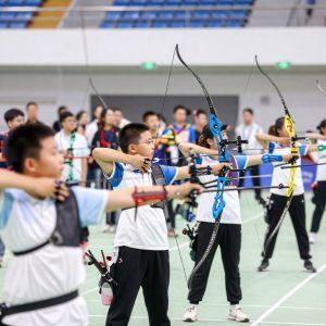 Youth archers participating in the Missouri Archery Classic
