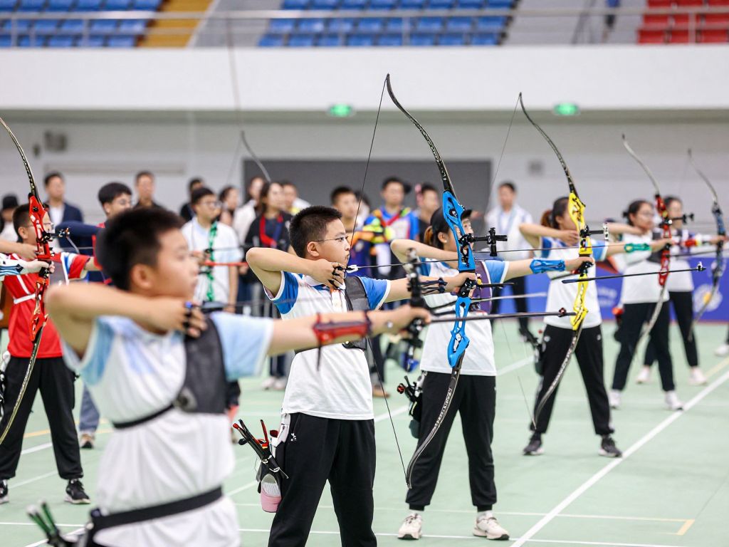Youth archers participating in the Missouri Archery Classic