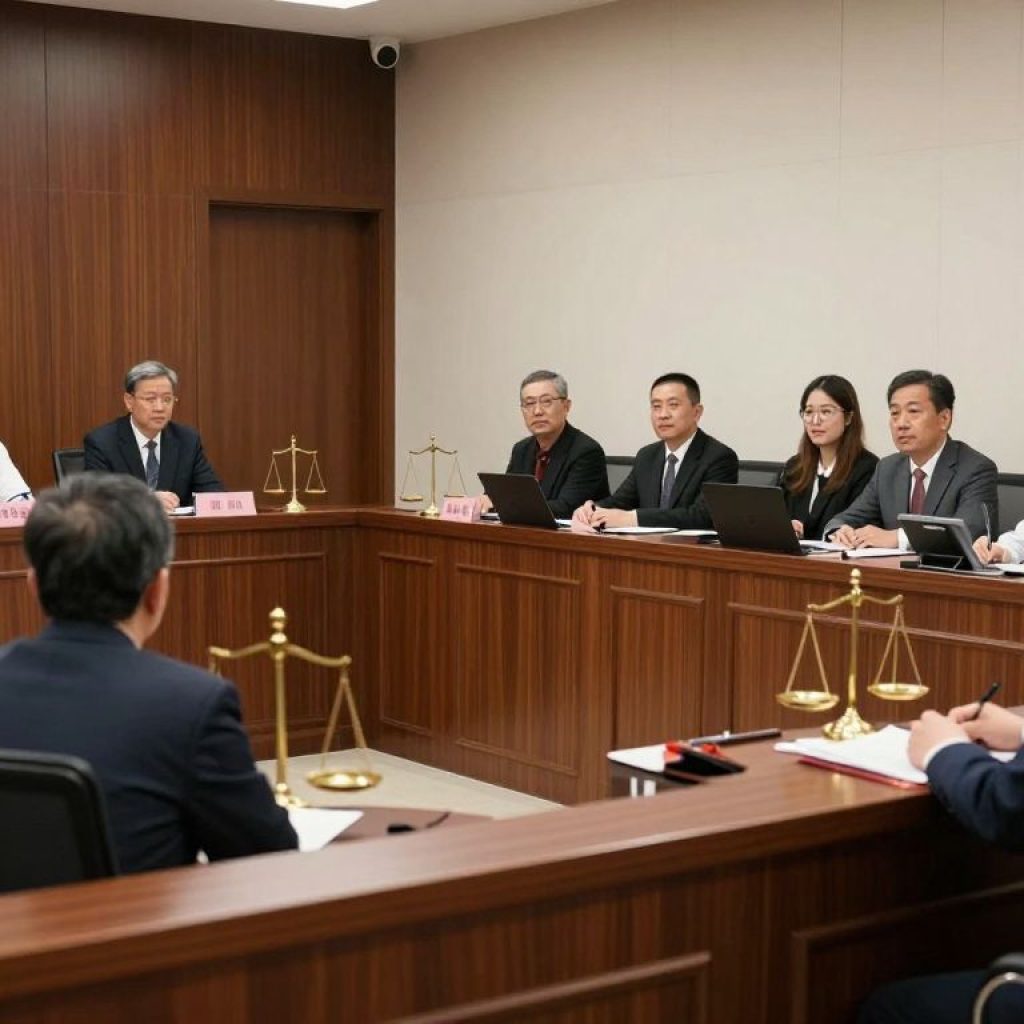 Courtroom scene representing the lawsuit against MSHSAA.