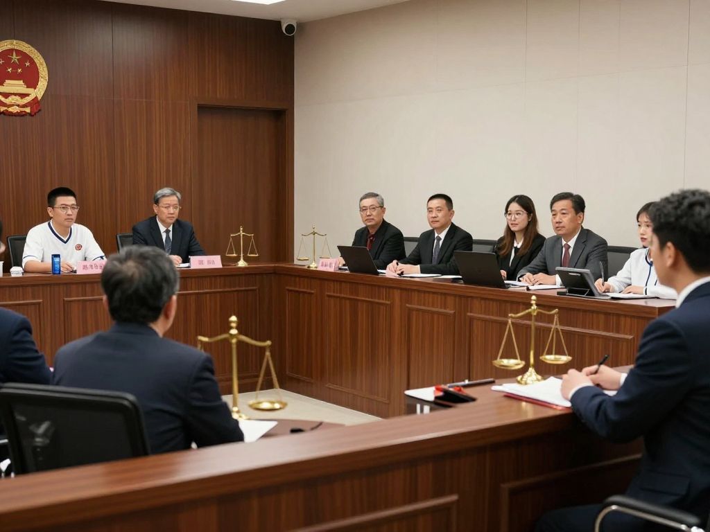 Courtroom scene representing the lawsuit against MSHSAA.